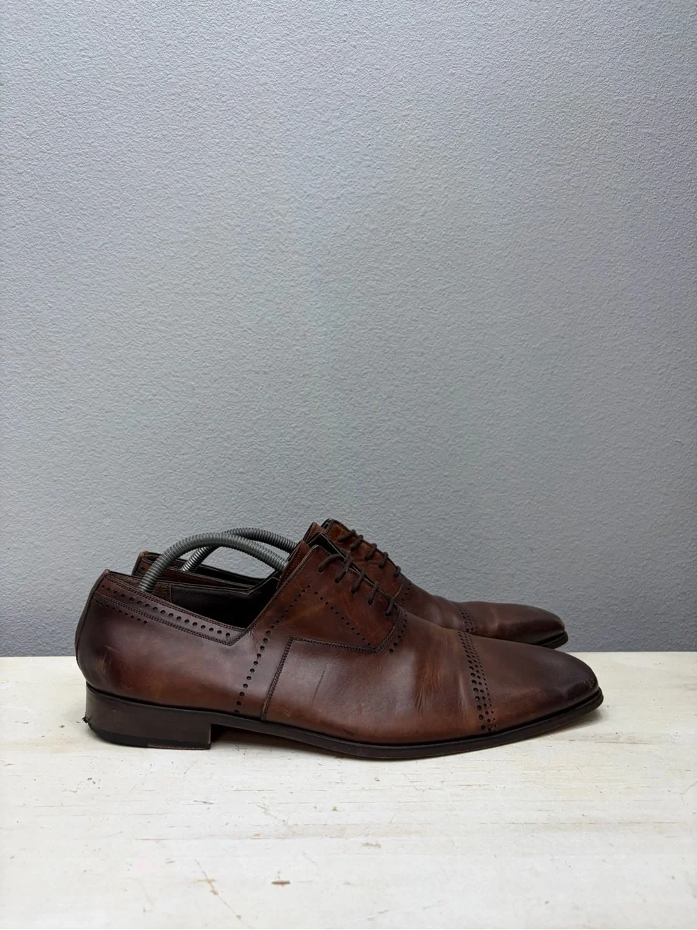 Massimo Emporio Brown Leather Oxford Dress Shoes Size 11.5